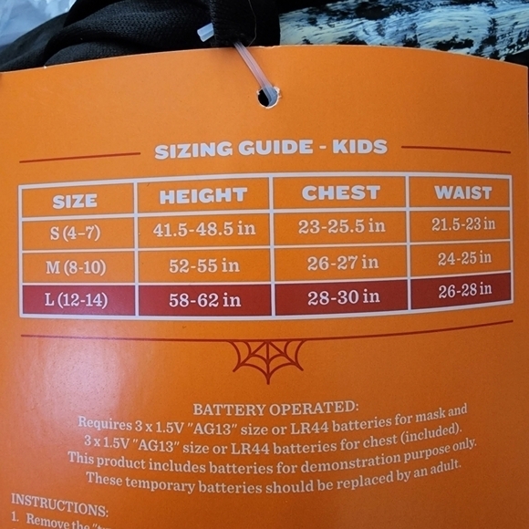 NWT Hyde & Eek! Boutique Kid's Light Up Phantom Ninja Halloween Costume Cosplay - Picture 9 of 16